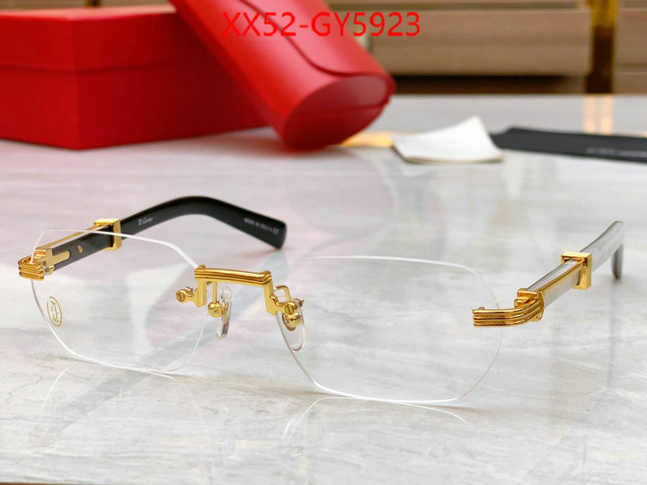 Glasses-Cartier designer high replica ID: GY5923 $: 52USD