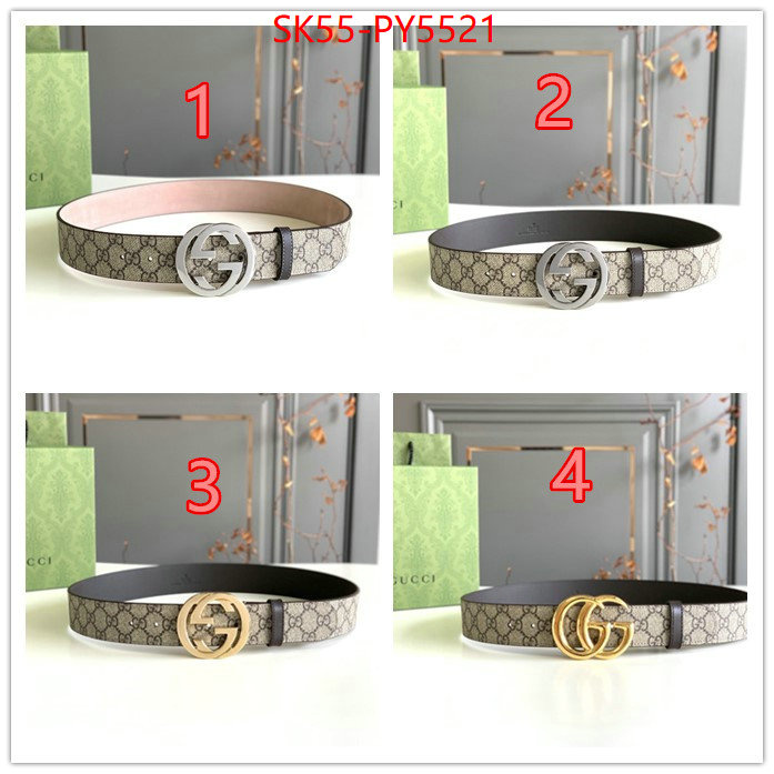 Belts-Gucci good ID: PY5521 $: 55USD