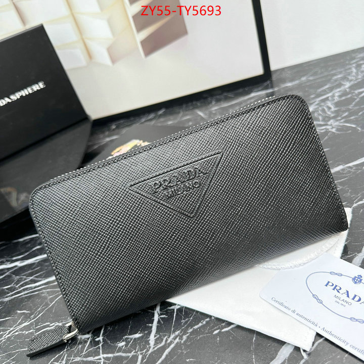 Prada Bags (4A)-Wallet aaaaa replica designer ID: TY5693 $: 55USD