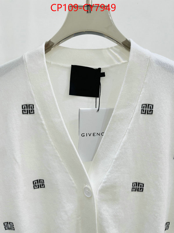 Clothing-Givenchy luxury cheap ID: CY7949 $: 109USD
