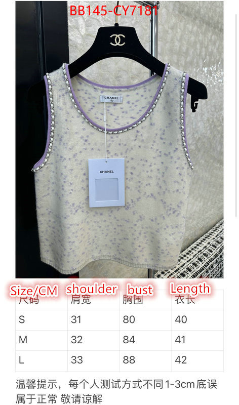 Clothing-Chanel at cheap price ID: CY7181 $: 145USD