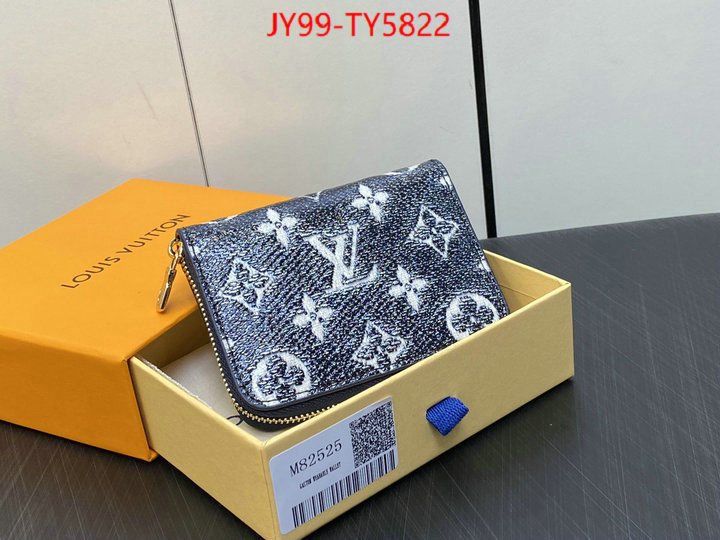 LV Bags(TOP)-Wallet top fake designer ID: TY5822 $: 99USD