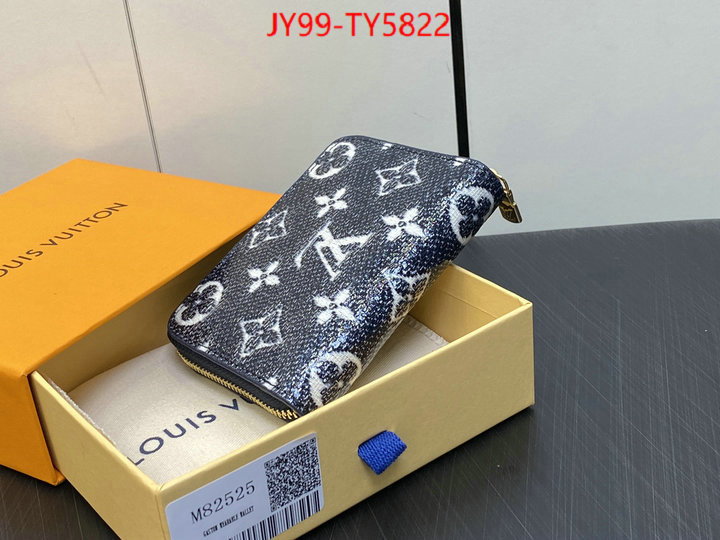 LV Bags(TOP)-Wallet top fake designer ID: TY5822 $: 99USD