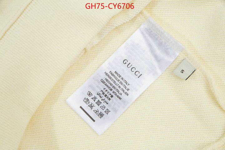 Clothing-Gucci fake high quality ID: CY6706 $: 75USD