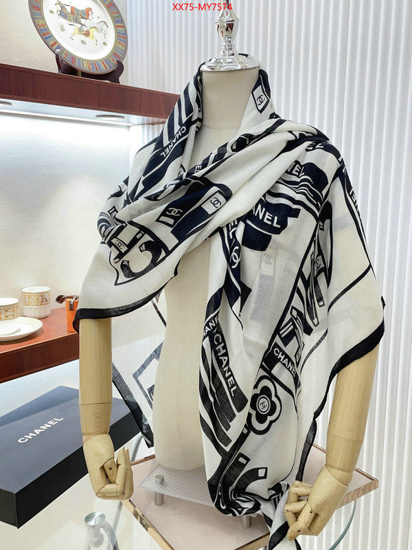 Scarf-Chanel what's the best place to buy replica ID: MY7574 $: 75USD