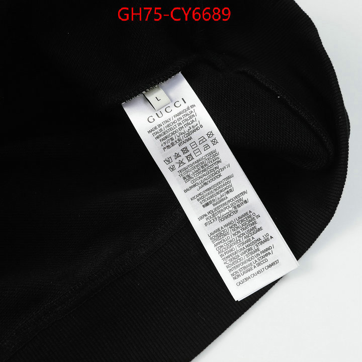 Clothing-Gucci highest quality replica ID: CY6689 $: 75USD