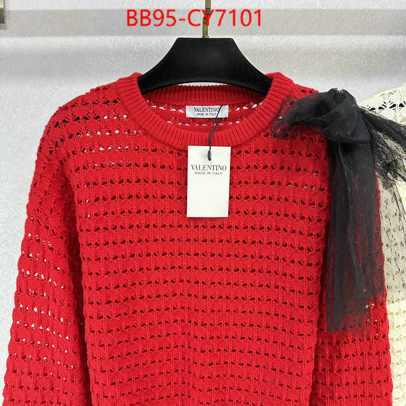 Clothing-Valentino designer replica ID: CY7101 $: 95USD