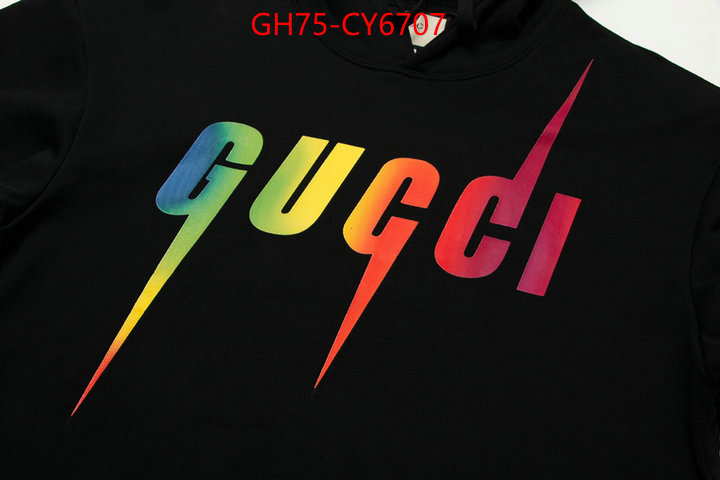 Clothing-Gucci 1:1 replica wholesale ID: CY6707 $: 75USD