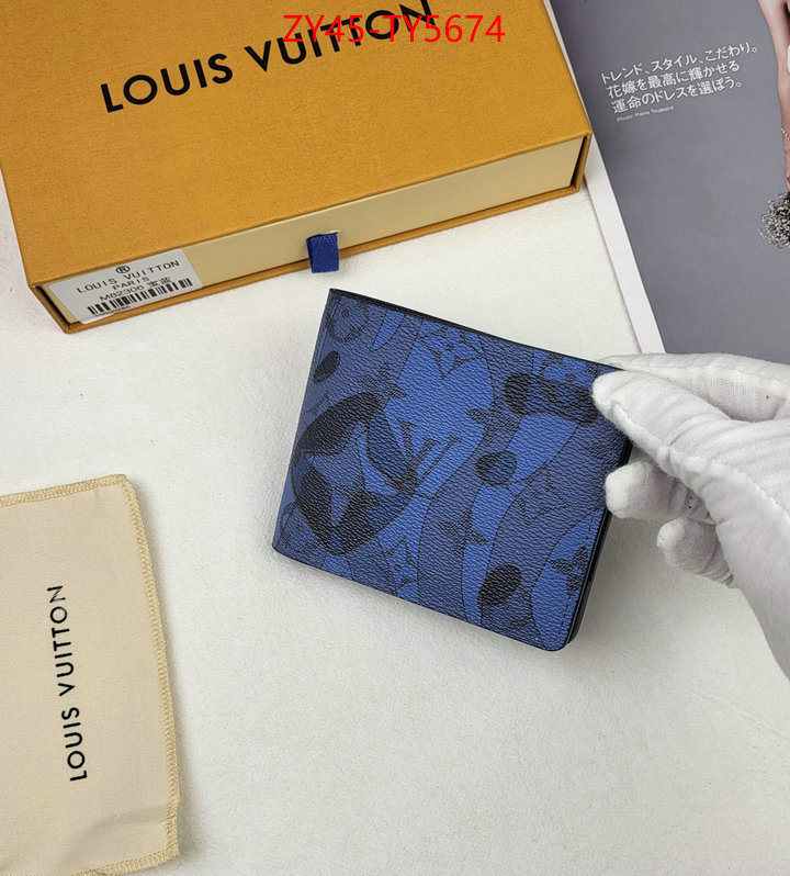 LV Bags(4A)-Wallet mirror quality ID: TY5674 $: 45USD