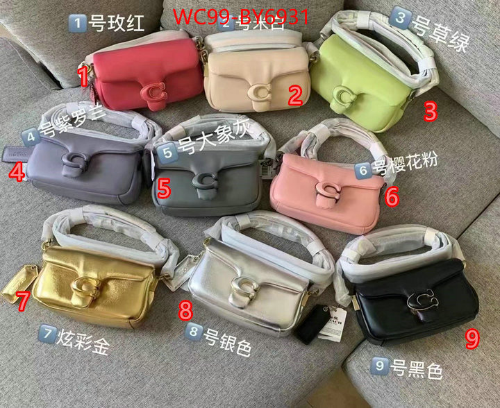 Coach Bags(4A)-Diagonal replica shop ID: BY6931 $: 99USD