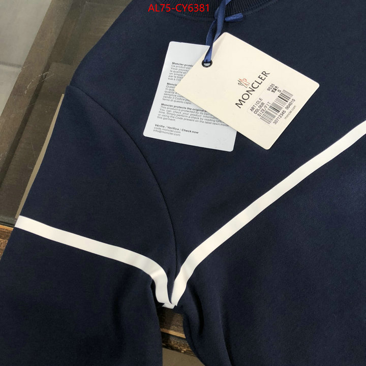 Clothing-Moncler shop cheap high quality 1:1 replica ID: CY6381 $: 75USD