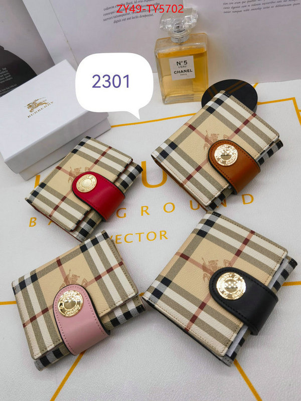 Burberry Bags(4A)-Wallet designer fake ID: TY5702 $: 49USD