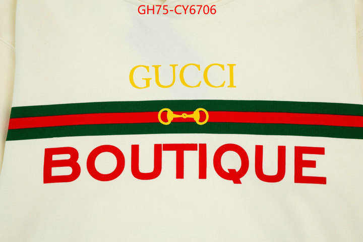 Clothing-Gucci fake high quality ID: CY6706 $: 75USD