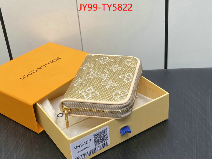 LV Bags(TOP)-Wallet top fake designer ID: TY5822 $: 99USD