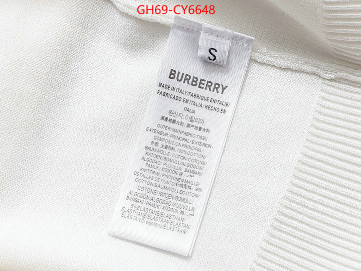 Clothing-Burberry cheap ID: CY6648 $: 69USD