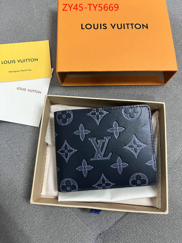 LV Bags(4A)-Wallet the highest quality fake ID: TY5669 $: 45USD