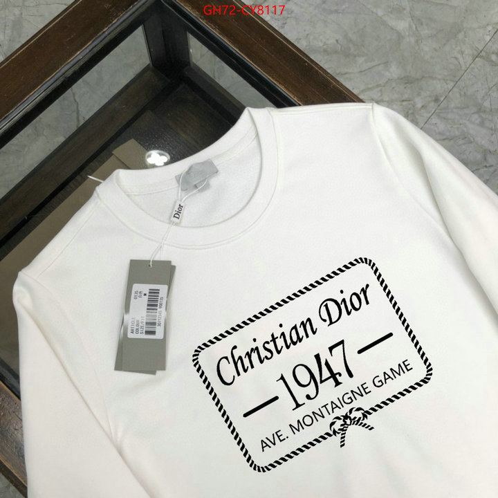 Clothing-Dior 2023 aaaaa replica customize ID: CY8117 $: 72USD