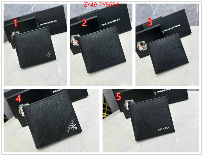 Prada Bags (4A)-Wallet top fake designer ID: TY5694 $: 49USD