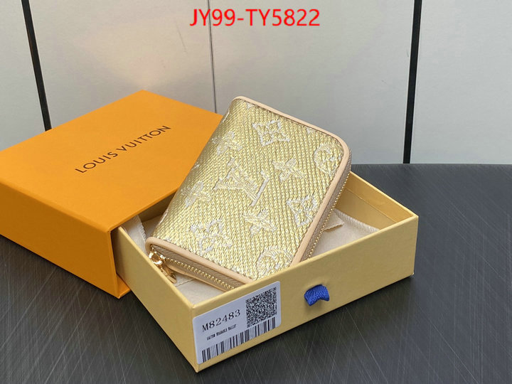 LV Bags(TOP)-Wallet top fake designer ID: TY5822 $: 99USD