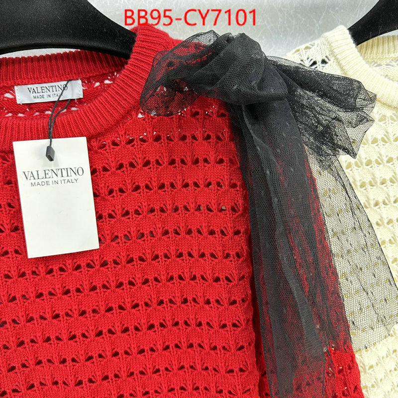 Clothing-Valentino designer replica ID: CY7101 $: 95USD