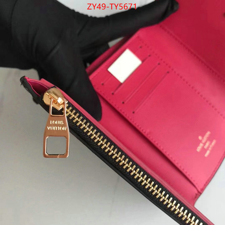 LV Bags(4A)-Wallet the best quality replica ID: TY5671 $: 49USD