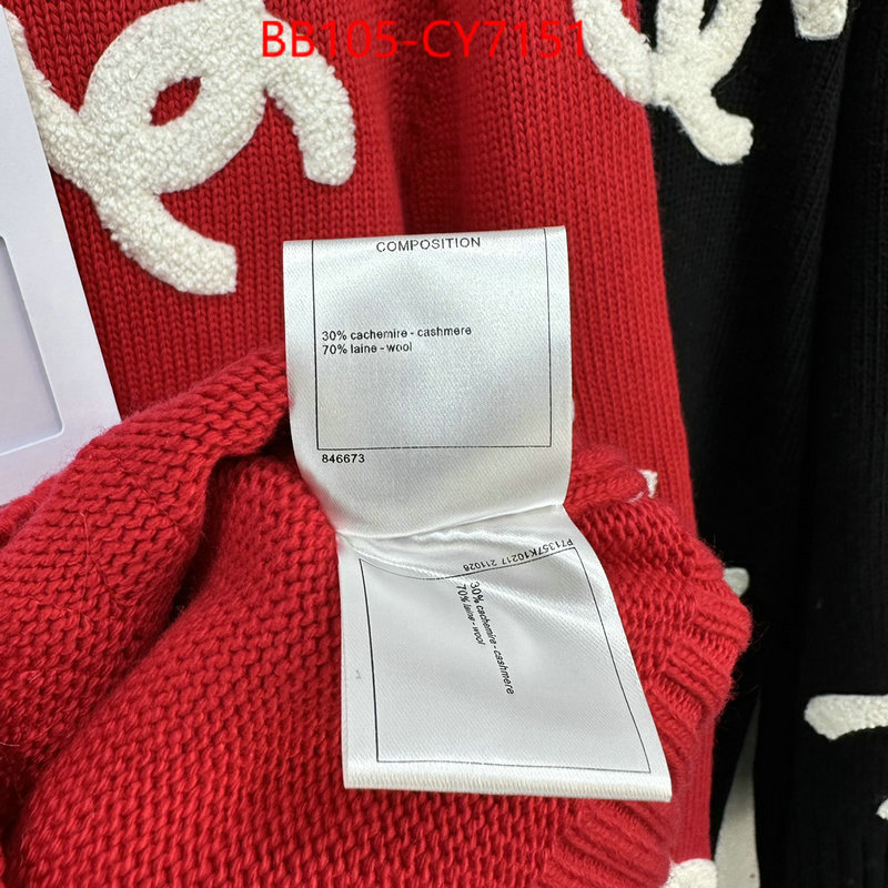 Clothing-Chanel we provide top cheap aaaaa ID: CY7151 $: 105USD