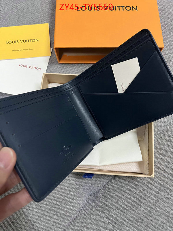 LV Bags(4A)-Wallet the highest quality fake ID: TY5669 $: 45USD