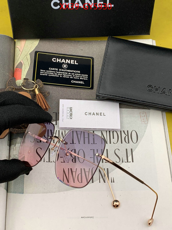 Glasses-Chanel buy 1:1 ID: GY5930 $: 39USD