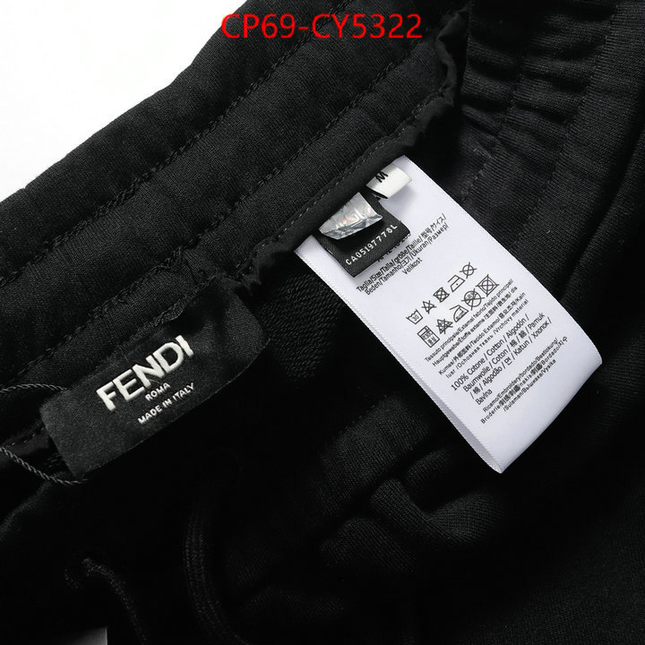 Clothing-Fendi 7 star quality designer replica ID: CY5322 $: 69USD