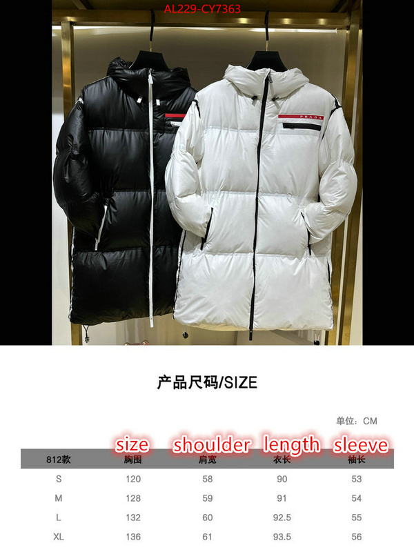 Down jacket Women-Prada best luxury replica ID: CY7363 $: 229USD
