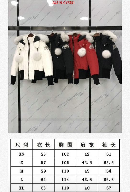 Down jacket Women-Moose Kunckles shop designer replica ID: CY7351 $: 219USD