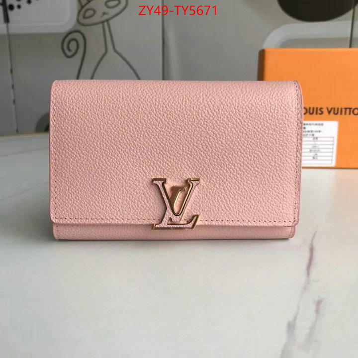 LV Bags(4A)-Wallet the best quality replica ID: TY5671 $: 49USD