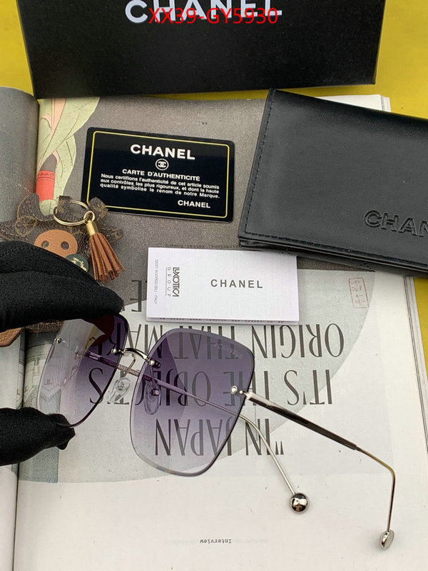 Glasses-Chanel buy 1:1 ID: GY5930 $: 39USD