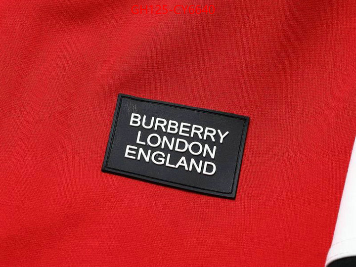 Clothing-Burberry perfect quality designer replica ID: CY6640 $: 125USD