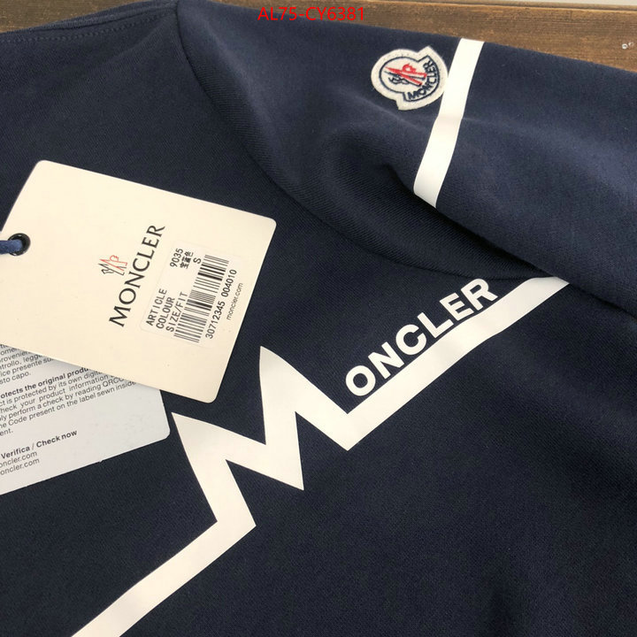 Clothing-Moncler shop cheap high quality 1:1 replica ID: CY6381 $: 75USD