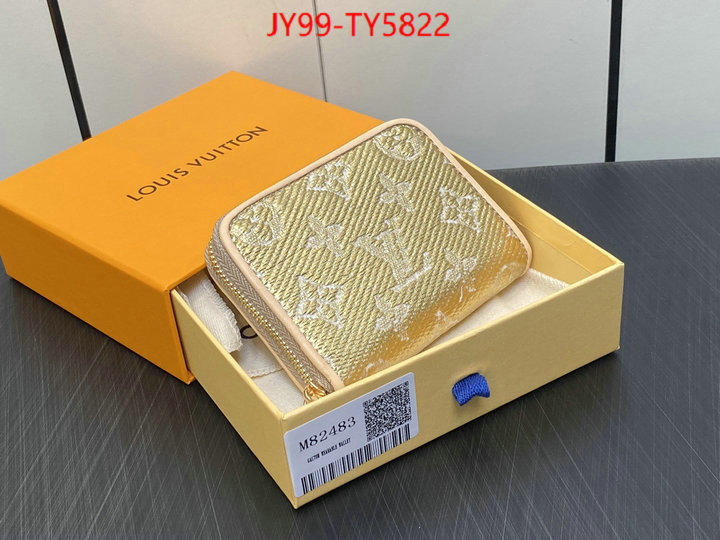 LV Bags(TOP)-Wallet top fake designer ID: TY5822 $: 99USD