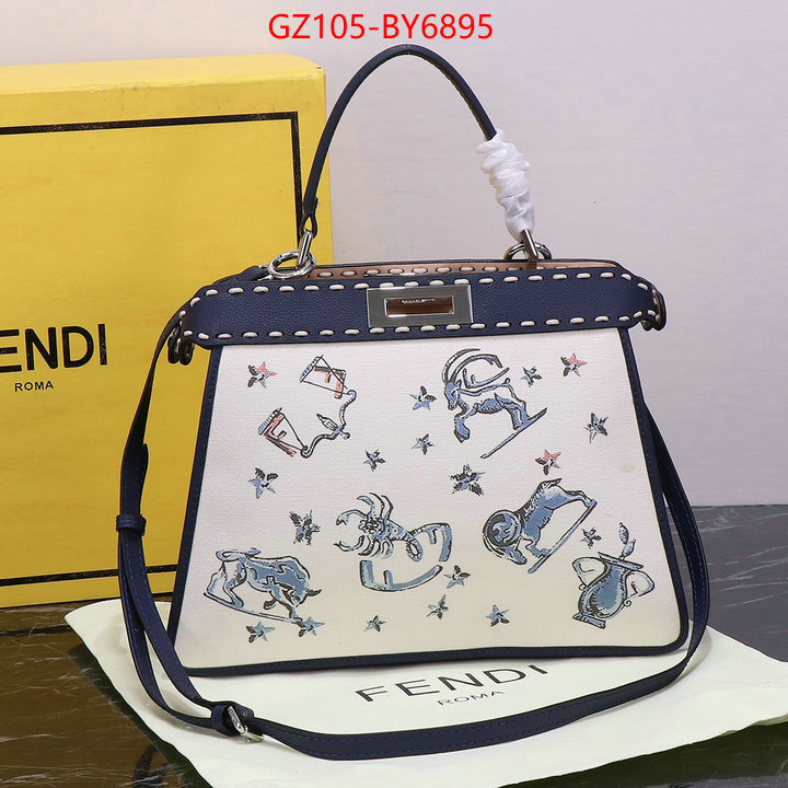 Fendi Bags(4A)-Peekaboo top fake designer ID: BY6895 $: 105USD