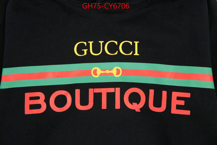 Clothing-Gucci fake high quality ID: CY6706 $: 75USD