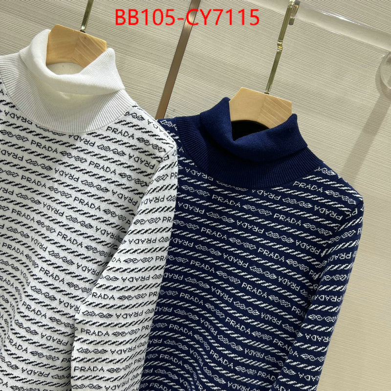 Clothing-Prada 2023 aaaaa replica 1st copy ID: CY7115 $: 105USD