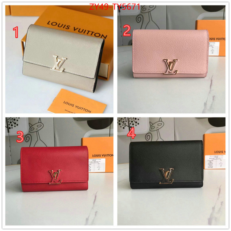 LV Bags(4A)-Wallet the best quality replica ID: TY5671 $: 49USD