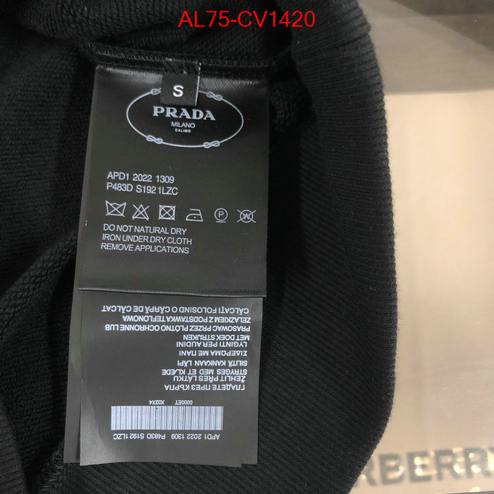 Clothing-Prada highest quality replica ID: CV1420 $: 75USD