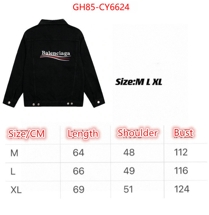 Clothing-Balenciaga where to buy ID: CY6624 $: 85USD