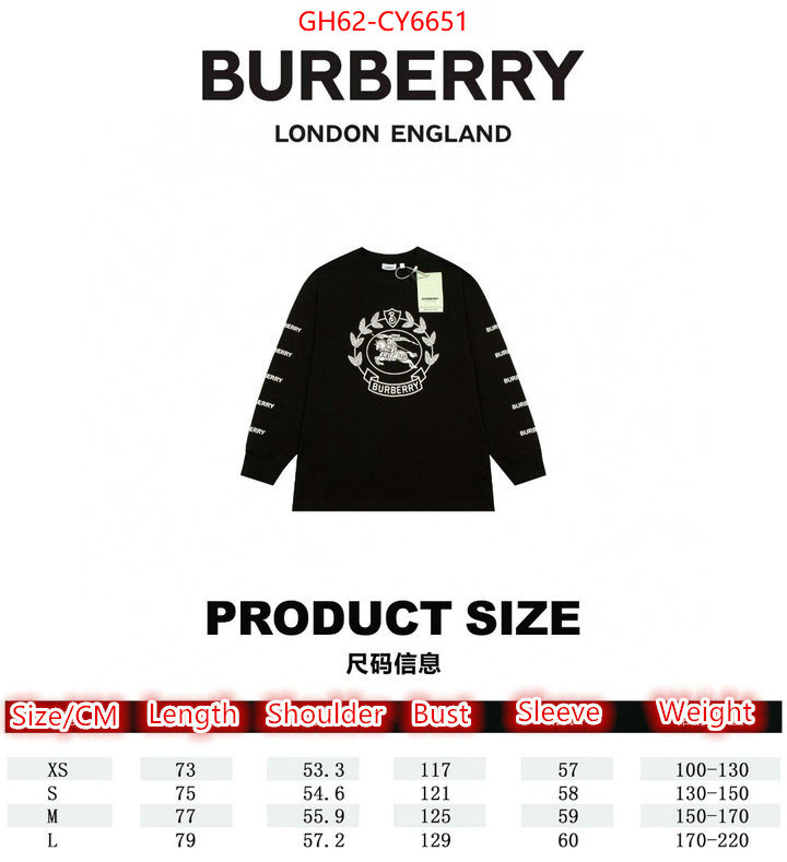 Clothing-Burberry sell online ID: CY6651 $: 62USD