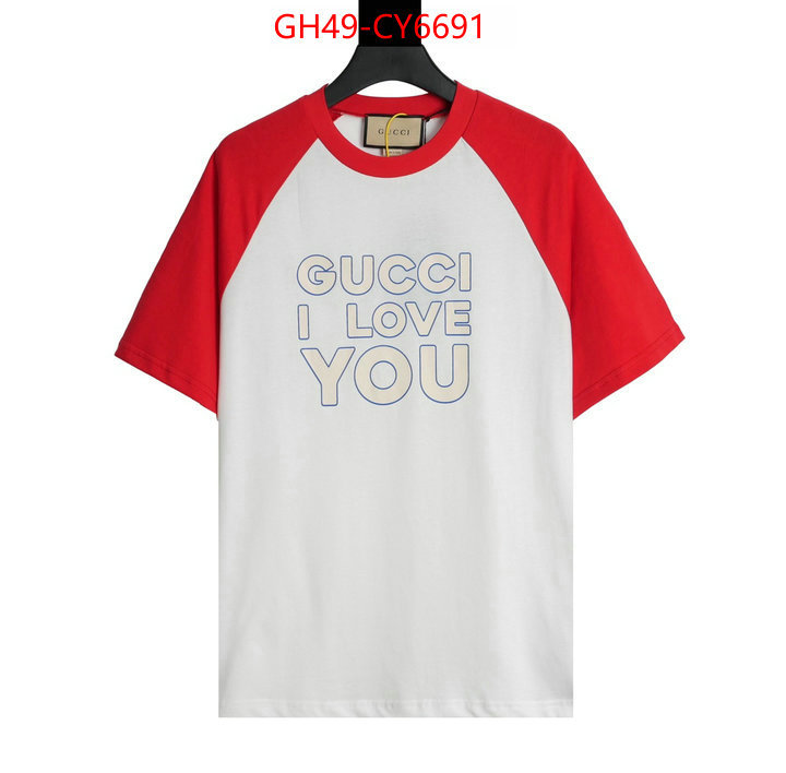 Clothing-Gucci high quality online ID: CY6691 $: 49USD