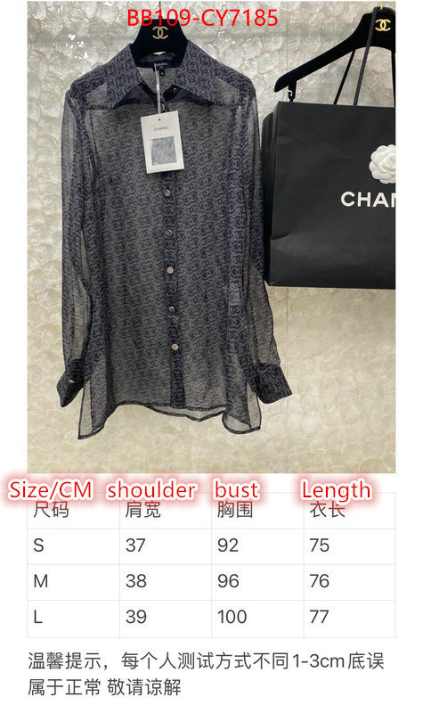 Clothing-Chanel best quality replica ID: CY7185 $: 109USD