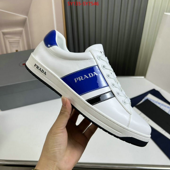 Men shoes-Prada aaaaa+ class replica ID: SY7546 $: 135USD