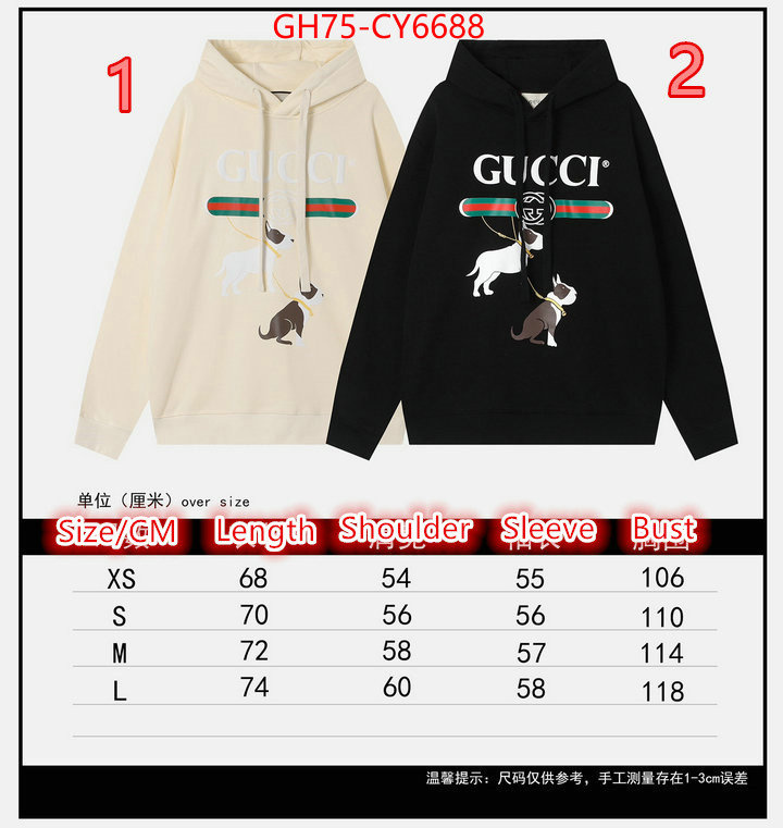 Clothing-Gucci online store ID: CY6688 $: 75USD