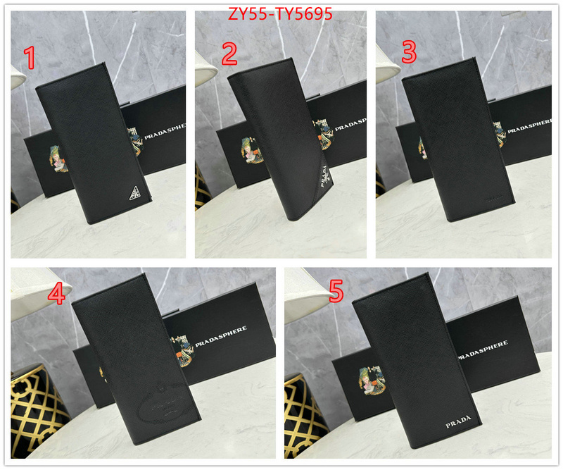 Prada Bags (4A)-Wallet fake high quality ID: TY5695 $: 55USD