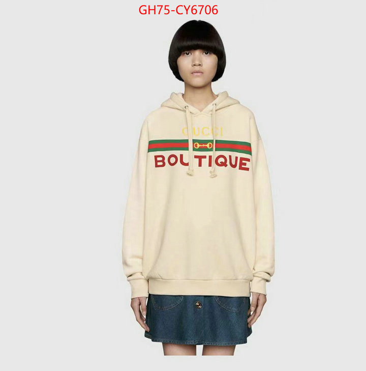 Clothing-Gucci fake high quality ID: CY6706 $: 75USD