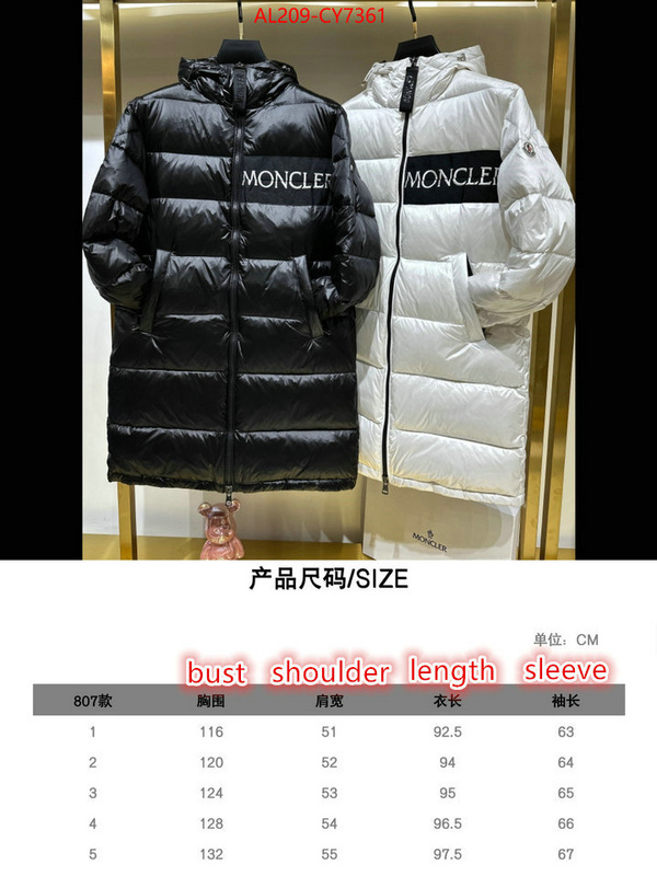 Down jacket Women-Moncler top quality replica ID: CY7361 $: 209USD